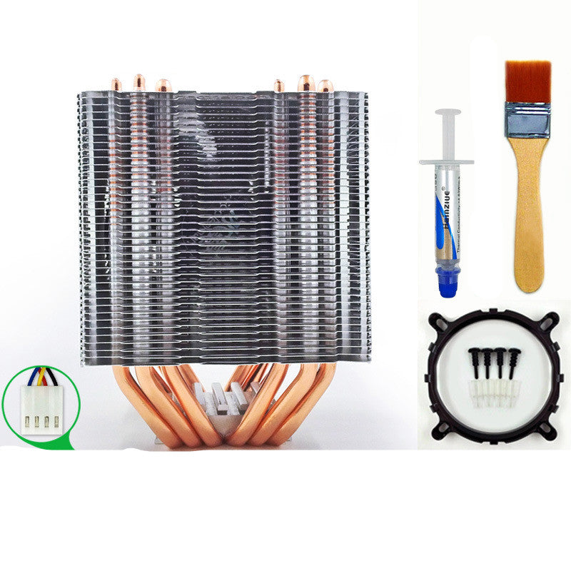 6 Heat Pipe CPU Radiator  Quiet Desktop CPU Fan