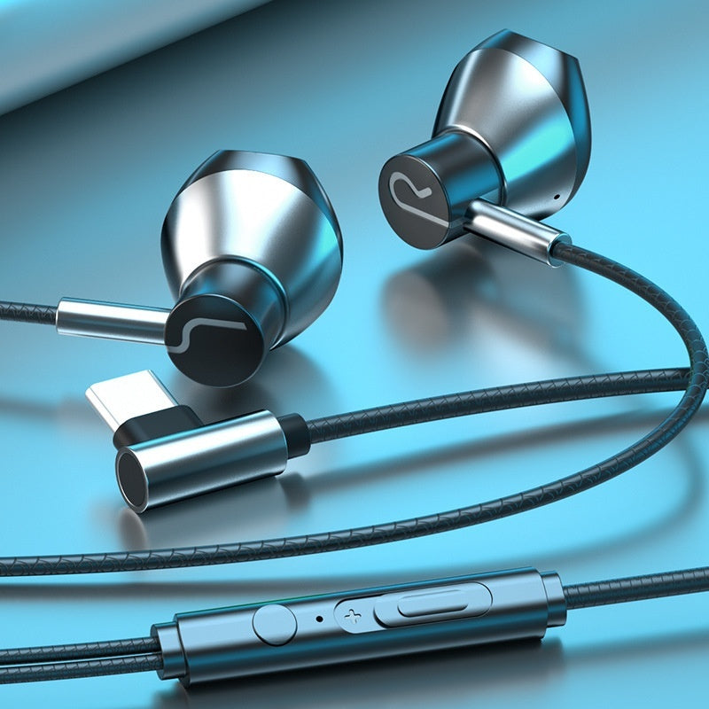 Gaming Headphones Wired In-ear Flat Port Round Hole Universal Earbuds Interface