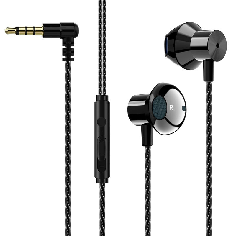 Gaming Headphones Wired In-ear Flat Port Round Hole Universal Earbuds Interface