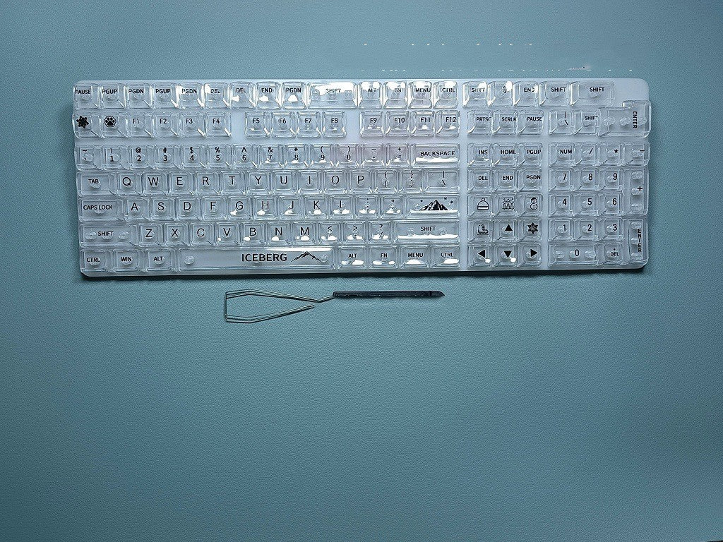 Full Set Of PC Transparent Glacier Keycaps