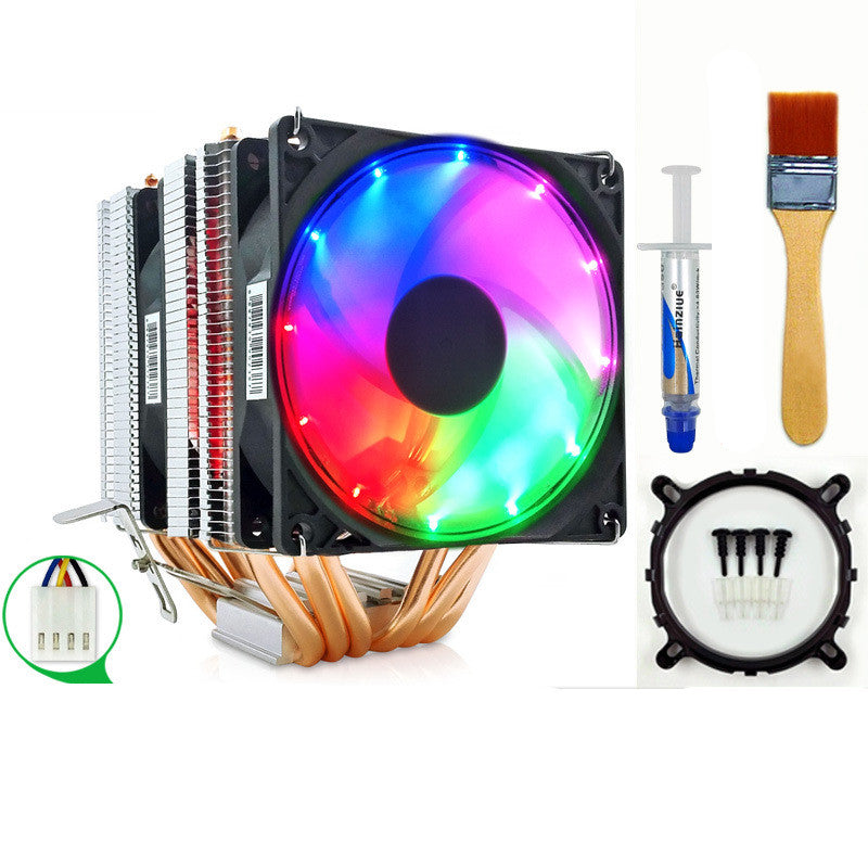 6 Heat Pipe CPU Radiator  Quiet Desktop CPU Fan