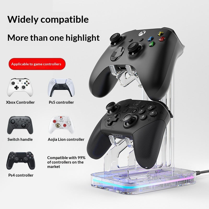 Universal Game Controller Stand With RGB Lighting For Desktop Display